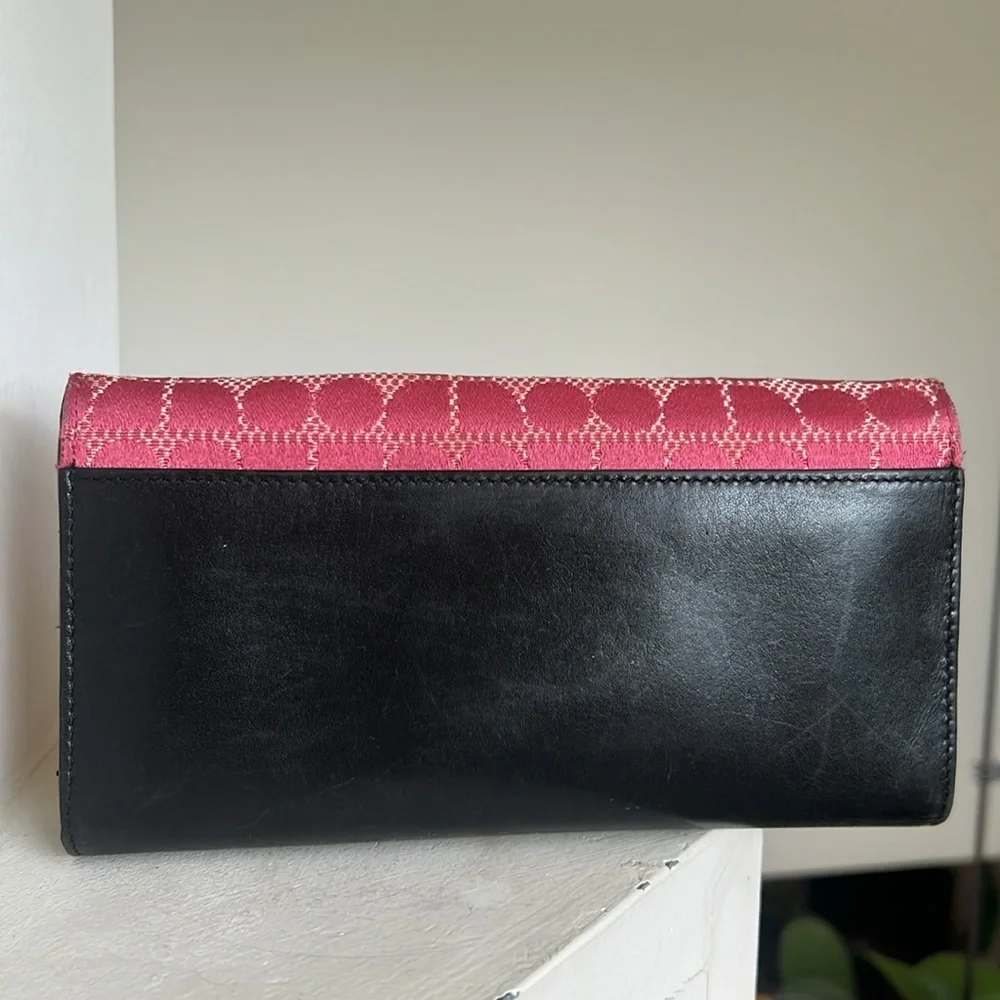 Kate Spade New York Pink Dot Noel & Black Leather Wallet - Picture 3 of 7